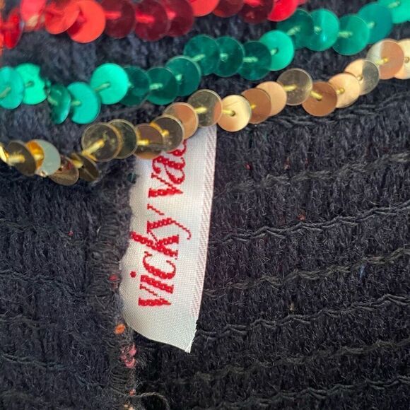 Vintage Vicky Vaughn Sequin Pleated Skirt Dress Juniors Size Large Medium Large - Picture 4 of 6